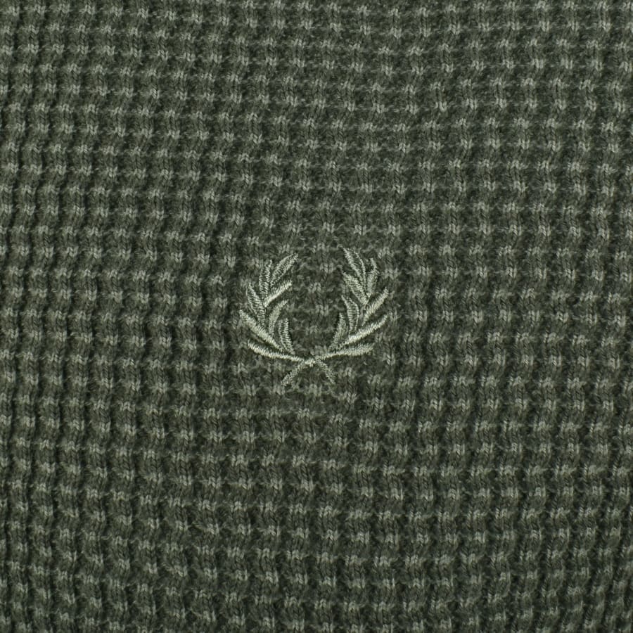 Fred Perry Textured Knit T Shirt Green | Mainline Menswear